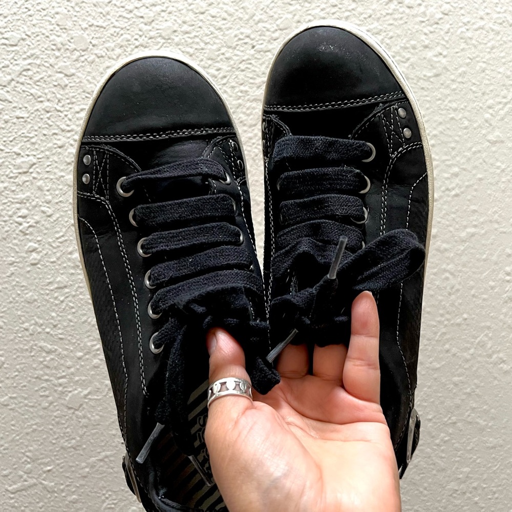 TAOS “Capitol” Black Leather Sneaker